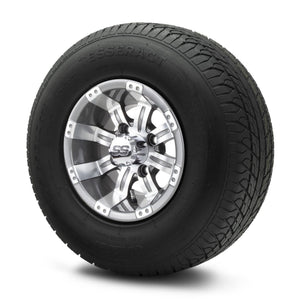 MODZ® 10" Tempest Gunmetal Wheels & Street Tires Combo (Odyssey Tesseract Steel-Belted Radial 205/65-R10)
