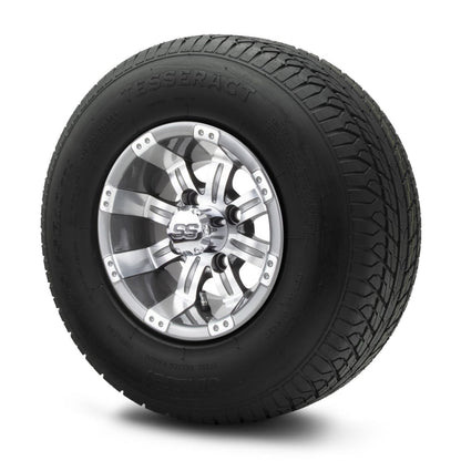 MODZ® 10" Tempest Gunmetal Wheels & Street Tires Combo (Odyssey Tesseract Steel-Belted Radial 205/65-R10)
