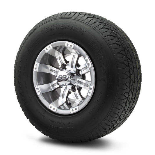 MODZ® 10" Tempest Gunmetal Wheels & Street Tires Combo (Odyssey Tesseract Steel-Belted Radial 205/65-R10)