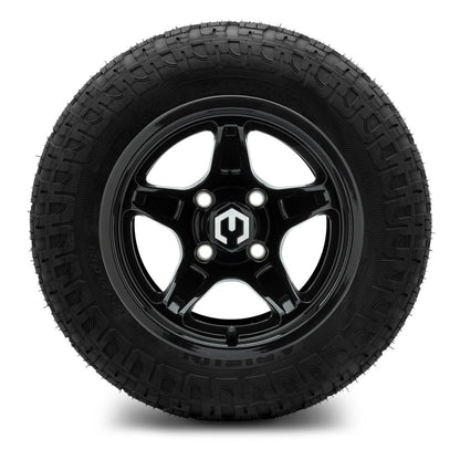 MODZ® 12" Drift Glossy Black Wheels & Off-Road Tires Combo (Arisun X-Armory Radial 23x10R-12)