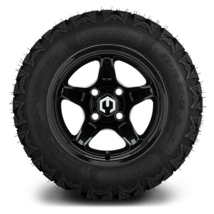 MODZ® 12" Drift Glossy Black Wheels & Off-Road Tires Combo (MODZ Gripz 22x10-12)