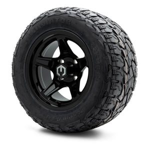 MODZ® 12" Drift Glossy Black Wheels & Off-Road Tires Combo (Xcomp Gladiator Radial 22x11R-12)