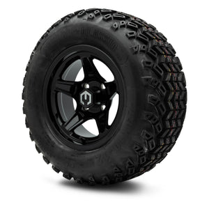 MODZ® 12" Drift Glossy Black Wheels & Off-Road Tires Combo (Sahara Classic 23x10-12)