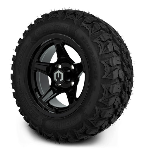 MODZ® 12" Drift Glossy Black Wheels & Off-Road Tires Combo (MODZ Gripz 22x10-12)