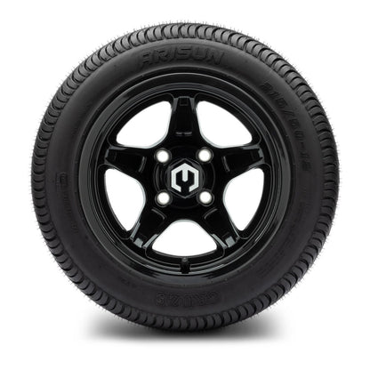MODZ® 12" Drift Glossy Black Wheels & Street Tires Combo (Arisun Cruze 215/50-12)
