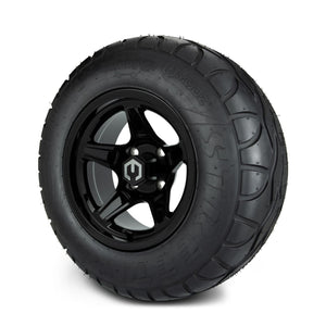 MODZ® 12" Drift Glossy Black Wheels & Street Tires Combo (MODZ Street Fox Radial 23x10-12)