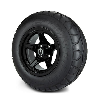 MODZ® 12" Drift Glossy Black Wheels & Street Tires Combo (MODZ Street Fox Radial 23x10-12)