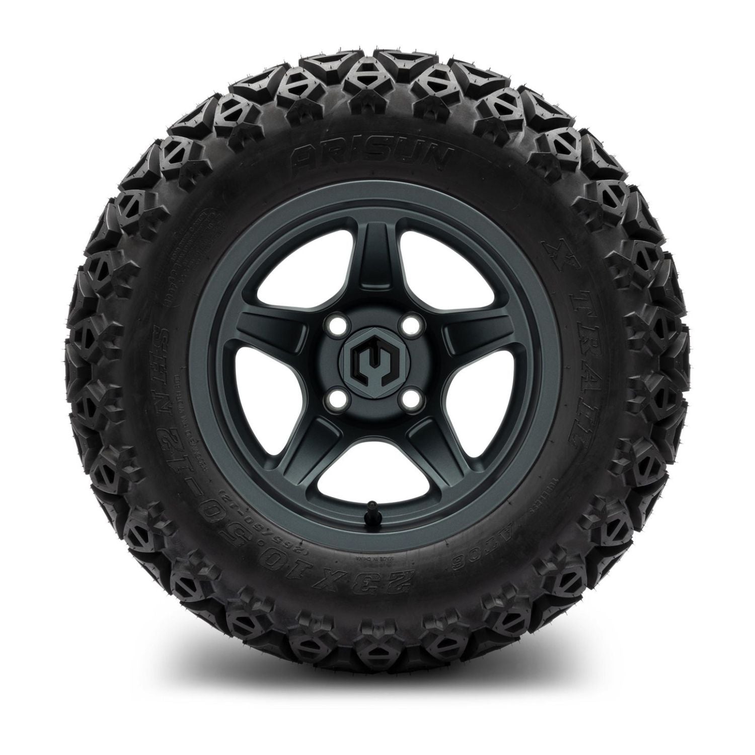 MODZ® 12" Drift Gunmetal Wheels & Off-Road Tires Combo (Arisun X-Trail All-Terrain 23x10.50-12)