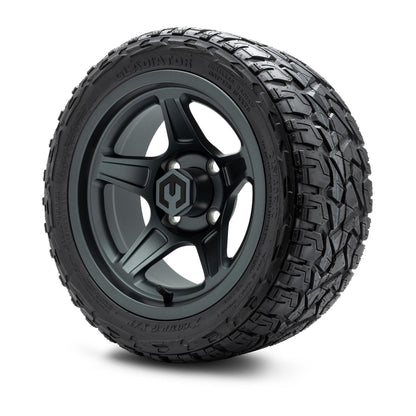 MODZ® 12" Drift Gunmetal Wheels & Off-Road Tires Combo (Xcomp Gladiator Radial 215/40R-12)