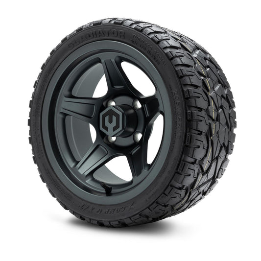 MODZ® 12" Drift Gunmetal Wheels & Off-Road Tires Combo (Xcomp Gladiator Radial 205/35R-12)