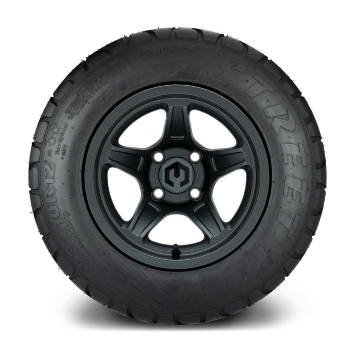 MODZ® 12" Drift Gunmetal Wheels & Street Tires Combo (MODZ Street Fox Radial 23x10-12)