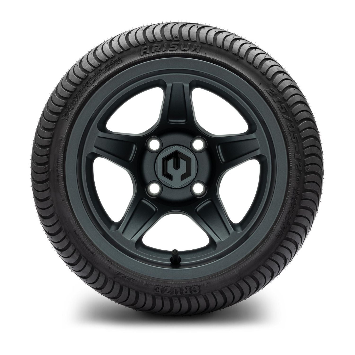 MODZ® 12" Drift Gunmetal Wheels & Street Tires Combo (Arisun Cruze 215/35-12)