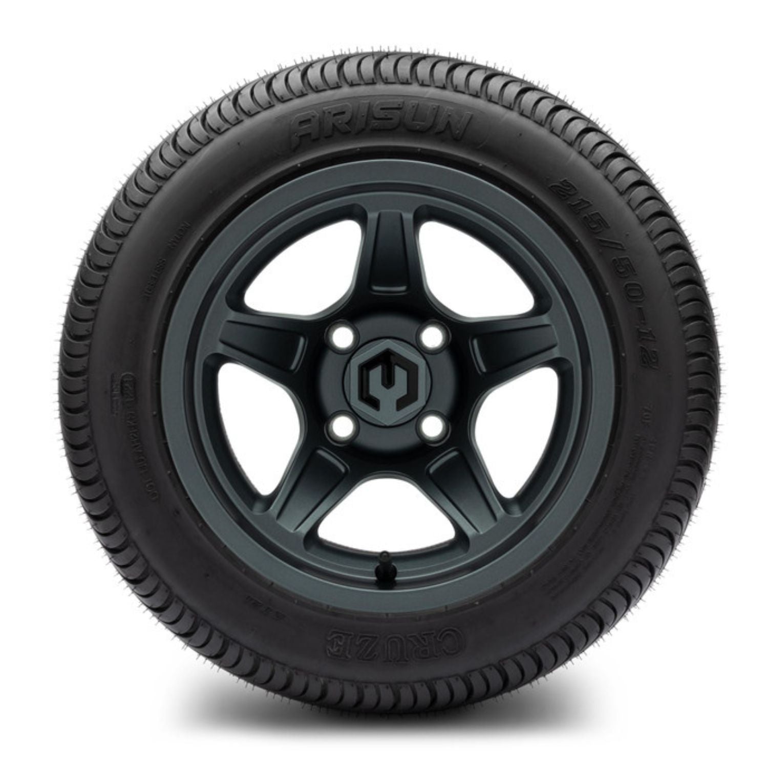 MODZ® 12" Drift Gunmetal Wheels & Street Tires Combo (Arisun Cruze 215/50-12)