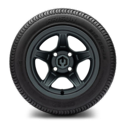 MODZ® 12" Drift Gunmetal Wheels & Street Tires Combo (Arisun Cruze 215/50-12)