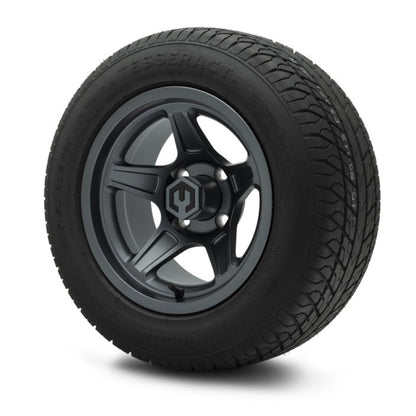 MODZ® 12" Drift Gunmetal Wheels & Street Tires Combo (Odyssey Tesseract Steel-Belted Radial 215/50-R12)