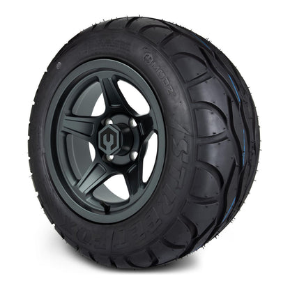 MODZ® 12" Drift Gunmetal Wheels & Street Tires Combo (MODZ Street Fox Radial 245/50-12)