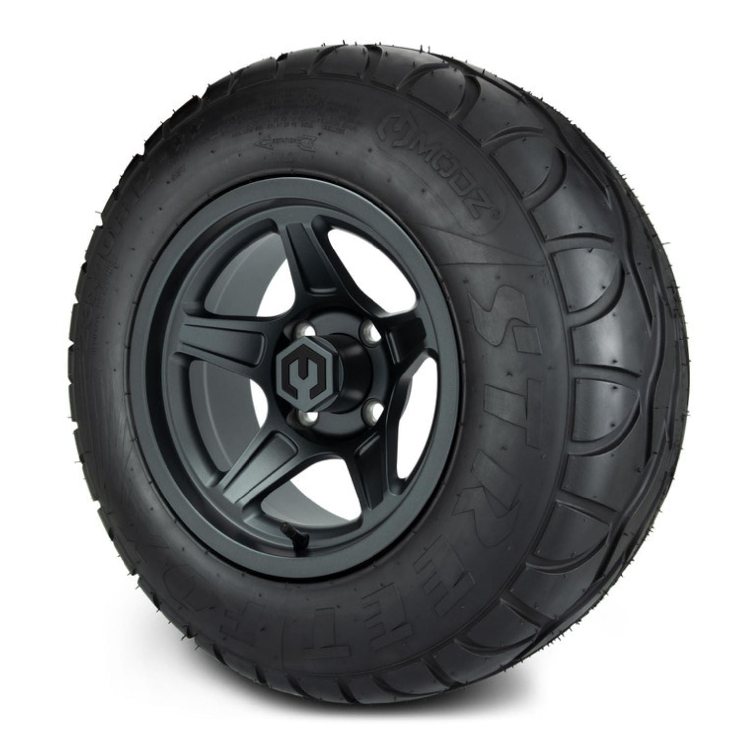 MODZ® 12" Drift Gunmetal Wheels & Street Tires Combo (MODZ Street Fox Radial 23x10-12)