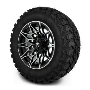 MODZ® 12" Galaxy Machined Black Wheels & Off-Road Tires Combo (MODZ Gripz 22x10-12)