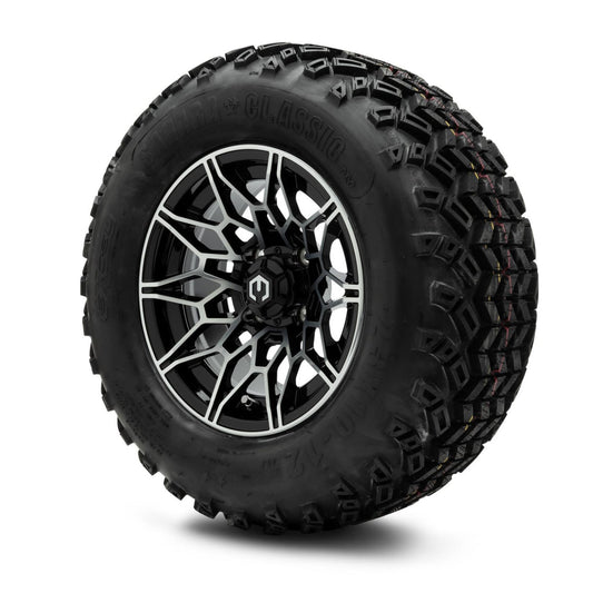 MODZ® 12" Galaxy Machined Black Wheels & Off-Road Tires Combo (Sahara Classic 23x10-12)