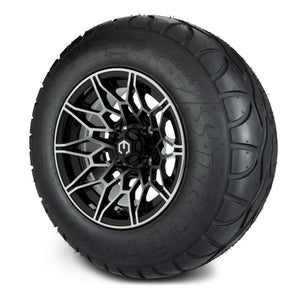 MODZ® 12" Galaxy Machined Black Wheels & Street Tires Combo (MODZ Street Fox Radial 23x10-12)