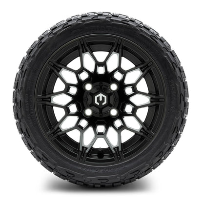MODZ® 12" Galaxy Matte Black Wheels & Off-Road Tires Combo (Xcomp Gladiator Radial 215/40R-12)