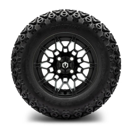 MODZ® 12" Galaxy Matte Black Wheels & Off-Road Tires Combo (Arisun X-Trail All-Terrain 23x10.50-12)