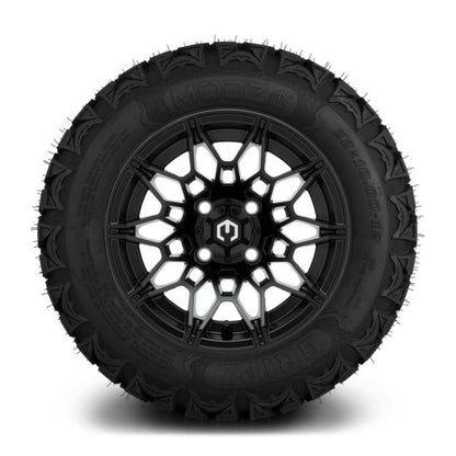 MODZ® 12" Galaxy Matte Black Wheels & Off-Road Tires Combo (MODZ Gripz 22x10-12)