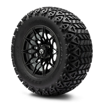 MODZ® 12" Galaxy Matte Black Wheels & Off-Road Tires Combo (Arisun X-Trail All-Terrain 23x10.50-12)
