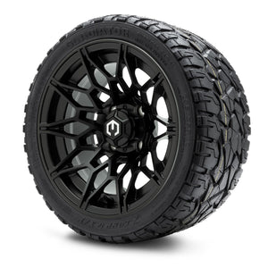 MODZ® 12" Galaxy Matte Black Wheels & Off-Road Tires Combo (Xcomp Gladiator Radial 205/35R-12)