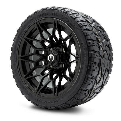 MODZ® 12" Galaxy Matte Black Wheels & Off-Road Tires Combo (Xcomp Gladiator Radial 205/35R-12)