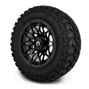 MODZ® 12" Galaxy Matte Black Wheels & Off-Road Tires Combo (MODZ Gripz 22x10-12)
