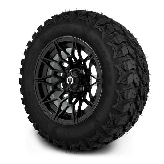 MODZ® 12" Galaxy Matte Black Wheels & Off-Road Tires Combo (MODZ Gripz 22x10-12)