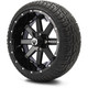 MODZ® 14" Assault Glossy Black with Ball Mill Wheels & Street Tires Combo (Arisun X-Sport 205/30-14)