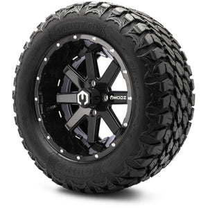 MODZ® 14" Assault Glossy Black with Ball Mill Wheels & Off-Road Tires Combo (MODZ Gripz 23x10-14)