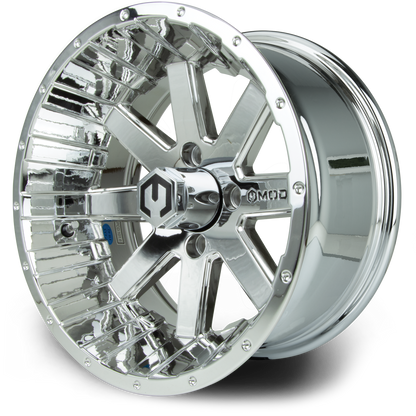 MODZ® 14" Assault Chrome Wheels & Off-Road Tires Combo (MODZ Gripz 23x10-14)