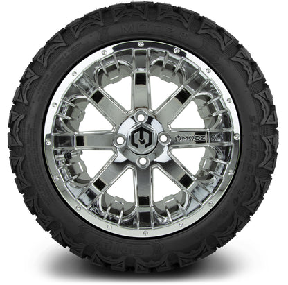 MODZ® 14" Assault Chrome Wheels & Off-Road Tires Combo (Arisun X-Armory All-Terrain 23x10-14 Radial)