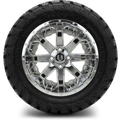 MODZ® 14" Assault Chrome Wheels & Off-Road Tires Combo (Arisun X-Trail All-Terrain 23x10-14)