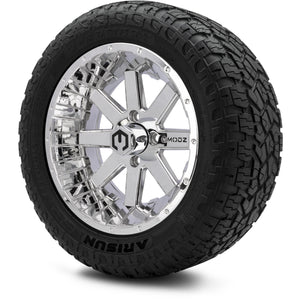 MODZ® 14" Assault Chrome Wheels & Off-Road Tires Combo (Arisun X-Armory All-Terrain 23x10-14 Radial)
