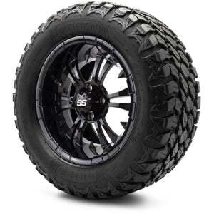 MODZ® 14" Vampire Glossy Black Wheels & Off-Road Tires Combo (MODZ Gripz 23x10-14)