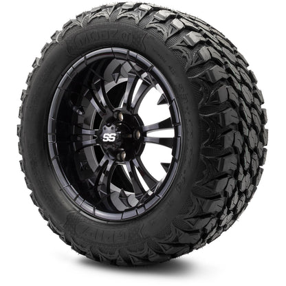 MODZ® 14" Vampire Glossy Black Wheels & Off-Road Tires Combo (Arisun X-Trail All-Terrain 23x10-14)