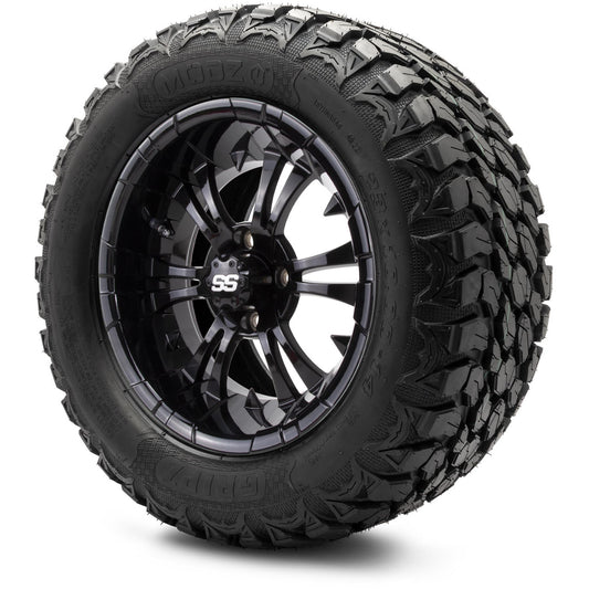 MODZ® 14" Vampire Glossy Black Wheels & Off-Road Tires Combo (MODZ Gripz 23x10-14)