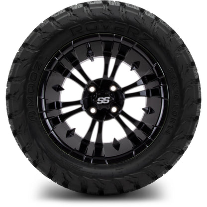 MODZ® 14" Vampire Glossy Black Wheels & Off-Road Tires Combo (Arisun X-Armory All-Terrain 23x10-14 Radial)
