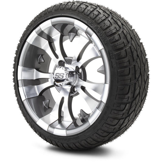 MODZ® 14" Vampire Gunmetal Wheels & Street Tires Combo (Arisun X-Sport 205/30-14)