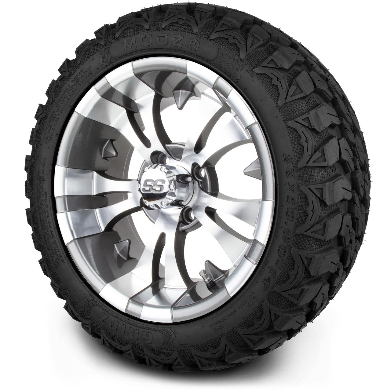 MODZ® 14" Vampire Gunmetal Wheels & Off-Road Tires Combo (Arisun X-Trail All-Terrain 23x10-14)