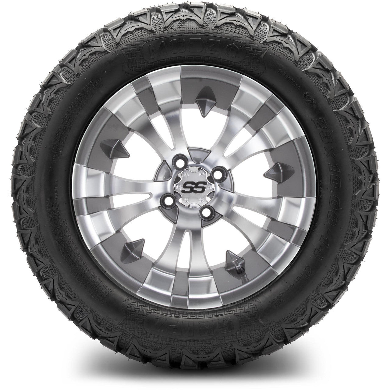 MODZ® 14" Vampire Gunmetal Wheels & Off-Road Tires Combo (Xcomp Gladiator 23-10-14 Radial)