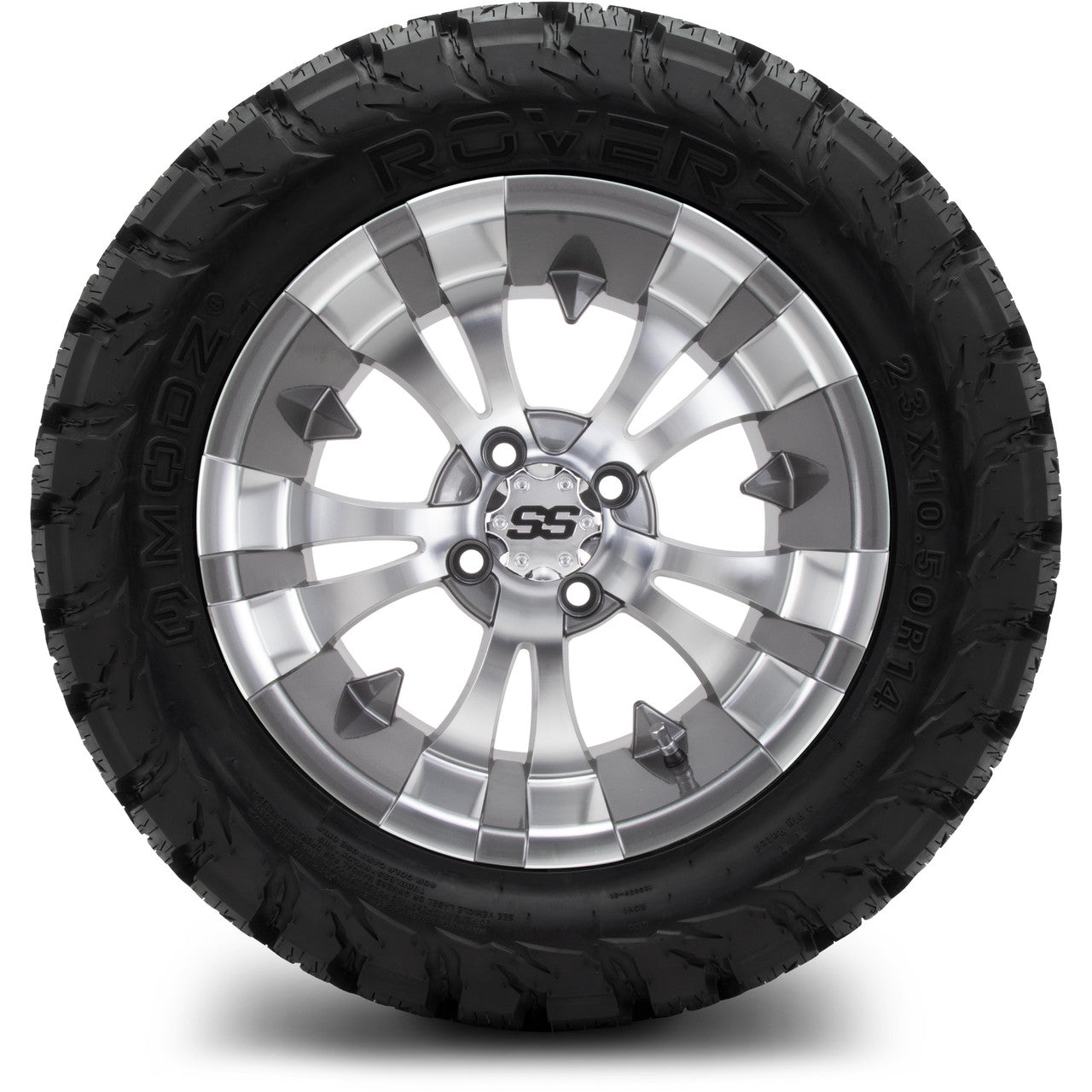 MODZ® 14" Vampire Gunmetal Wheels & Off-Road Tires Combo (Arisun X-Trail All-Terrain 23x10-14)