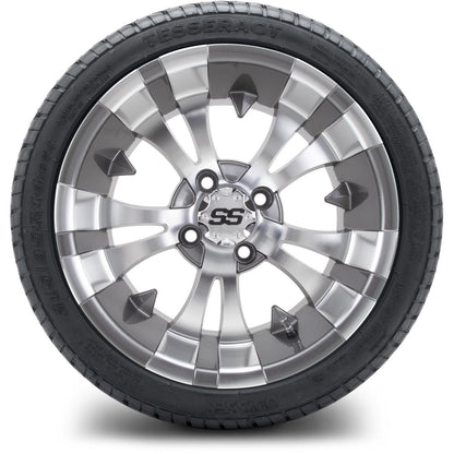 MODZ® 14" Vampire Gunmetal Wheels & Street Tires Combo (Arisun Cruze 205/30-14)