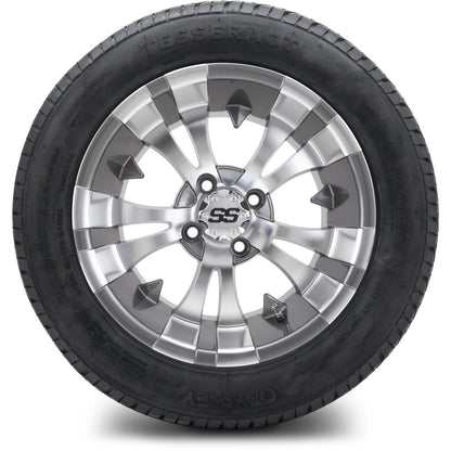 MODZ® 14" Vampire Gunmetal Wheels & Street Tires Combo (Arisun Cruze 205/30-14)