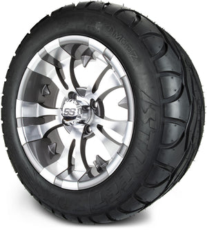 MODZ® 14" Vampire Gunmetal Wheels & Street Tires Combo (MODZ Street Fox Radial 23x10-14)