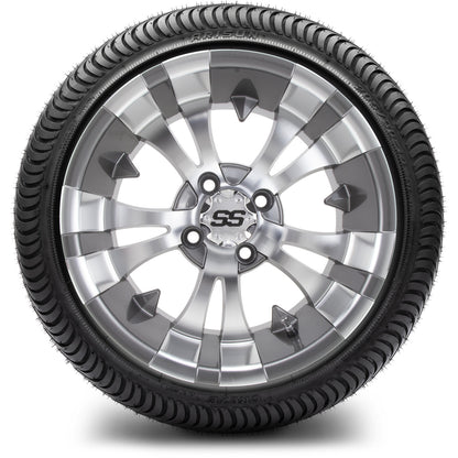 MODZ® 14" Vampire Gunmetal Wheels & Street Tires Combo (Arisun Cruze 205/30-14)